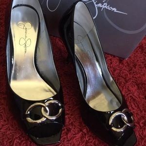 🎀Jessica Simpson Black Peeptoes🎀